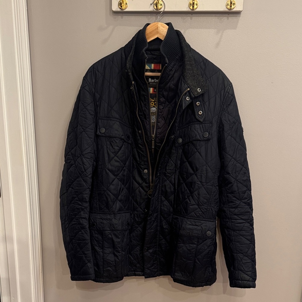 Barbour Men's Black Quilted Military Jacket